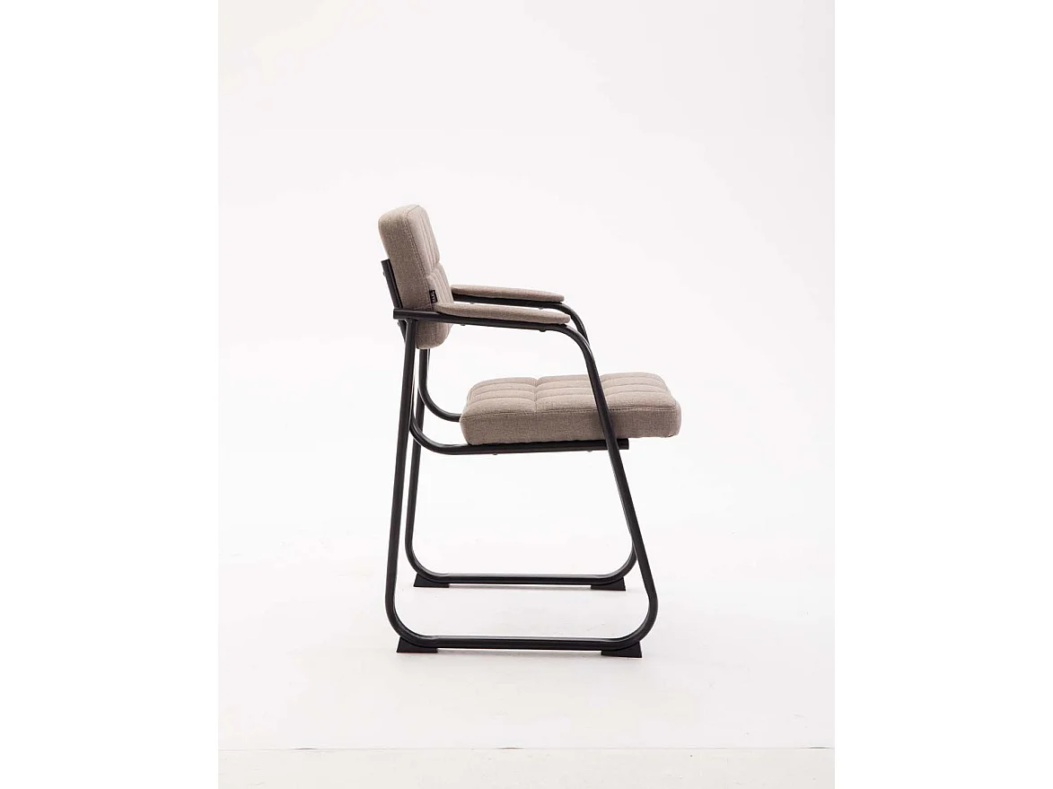 chaises avec accoudoirs - Tissu & Blanc - Taupe - Canada B