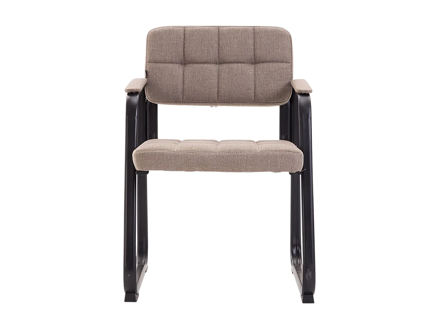 chaises avec accoudoirs - Tissu & Noir - Taupe - Canada B