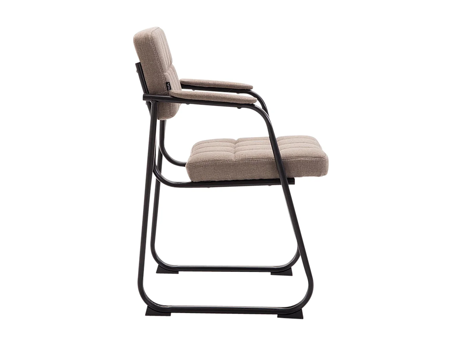 chaises avec accoudoirs - Tissu & Noir - Taupe - Canada B