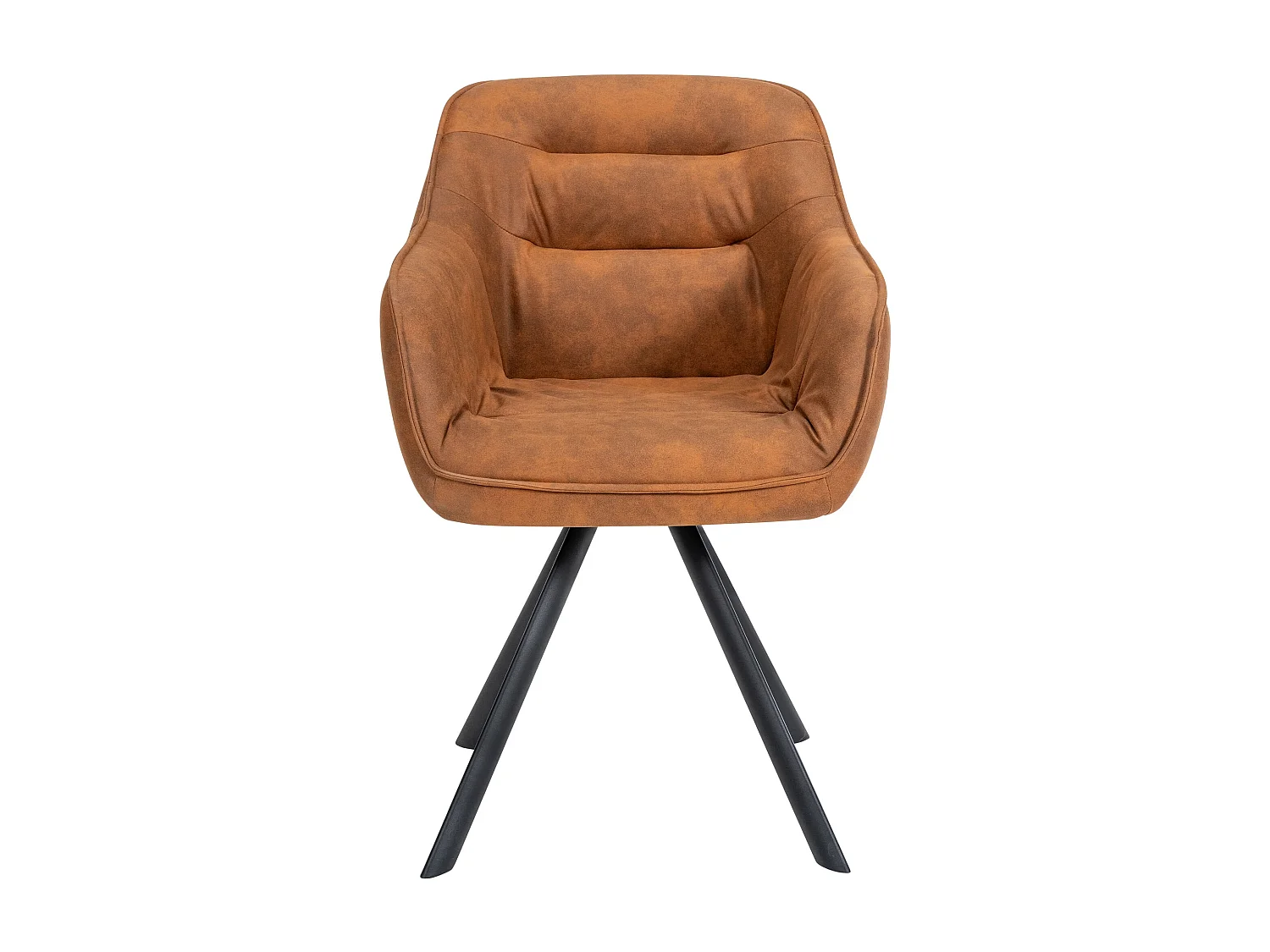 chaises avec accoudoirs - Tissu vintage - Marron clair - Russel