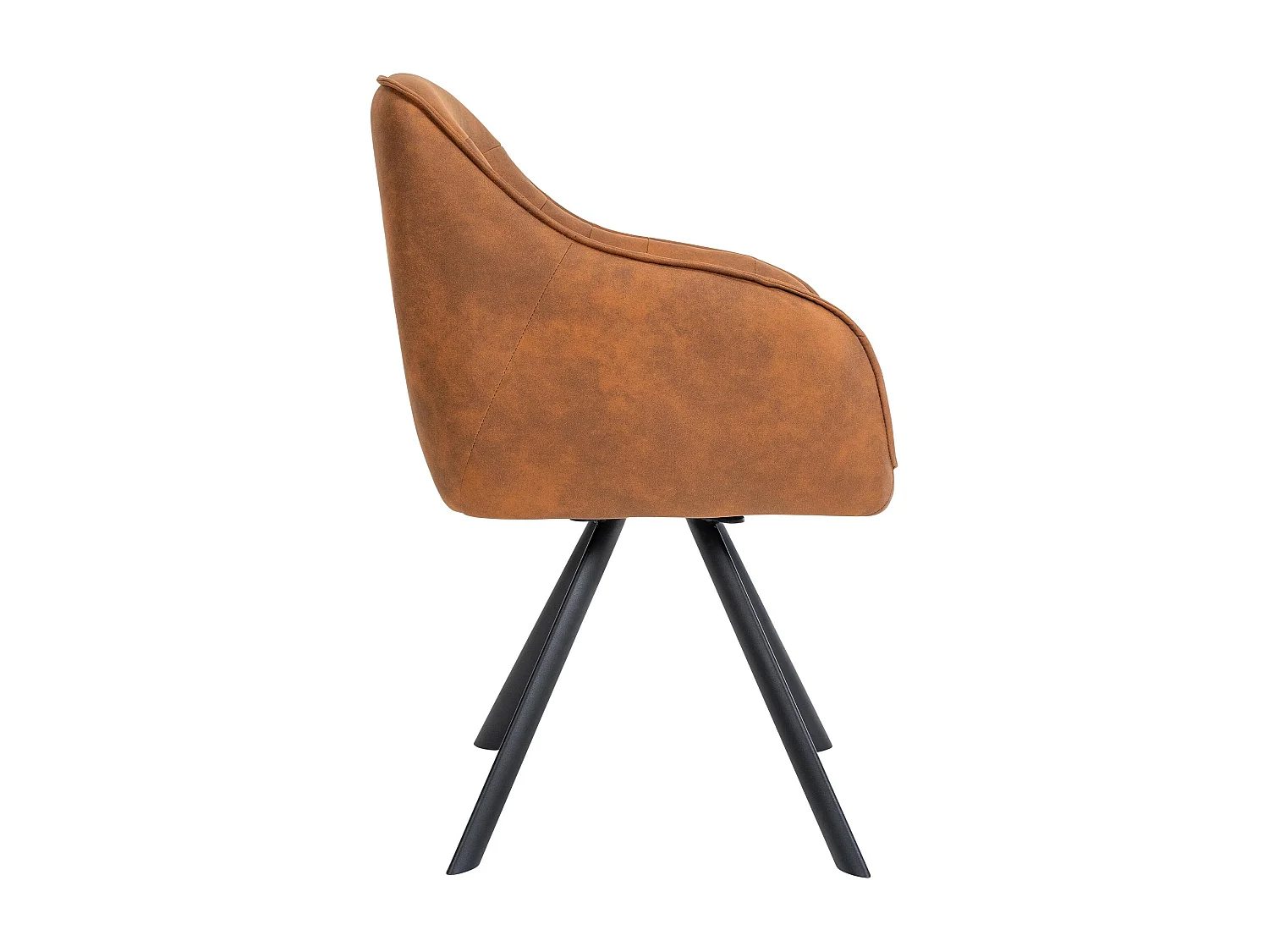 chaises avec accoudoirs - Tissu vintage - Marron clair - Russel