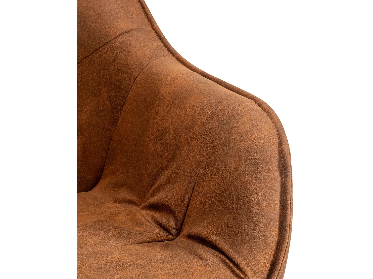 chaises avec accoudoirs - Tissu vintage - Marron clair - Russel