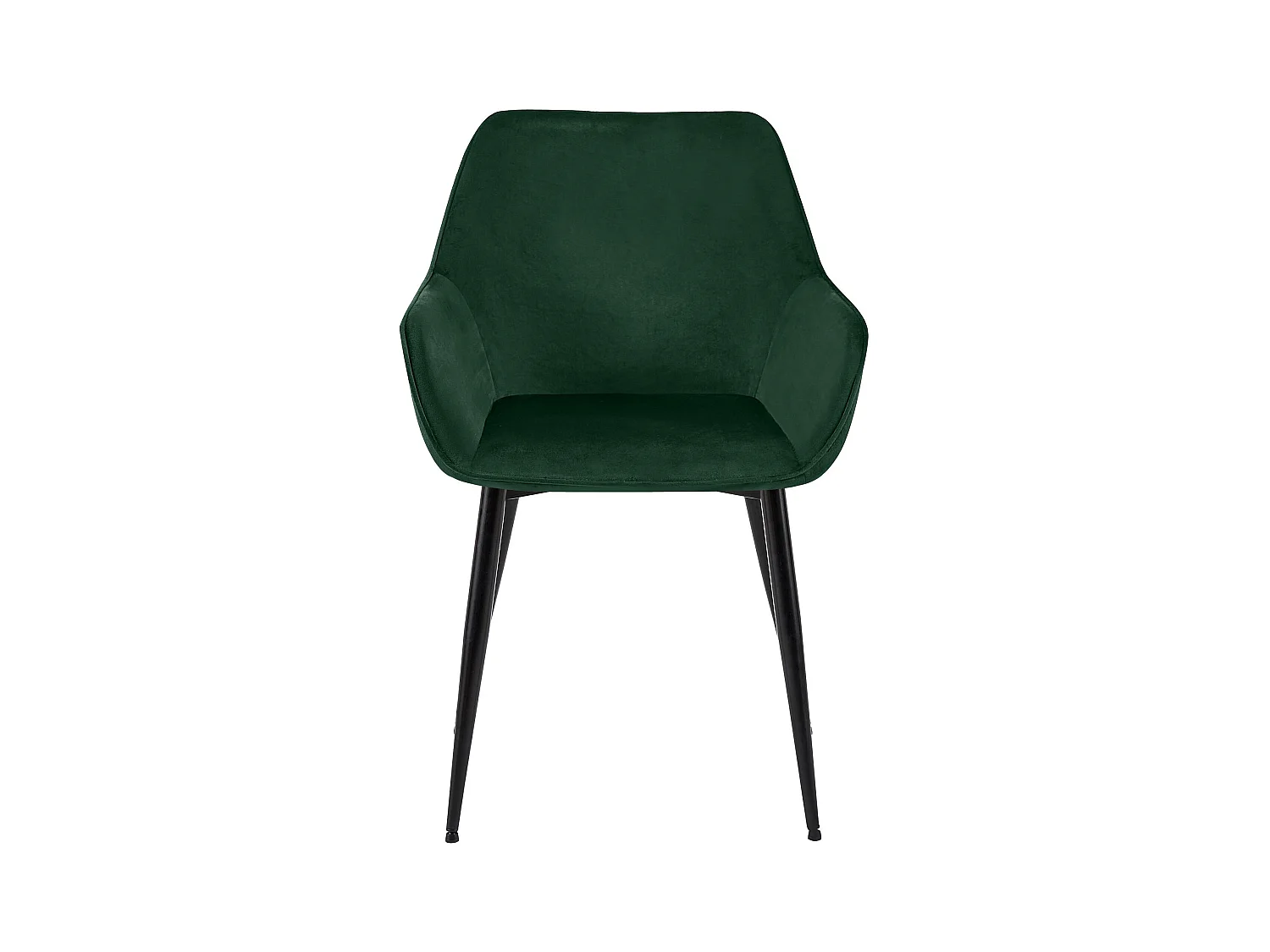 Silla con reposabrazos - Terciopelo - Verde - Vessa