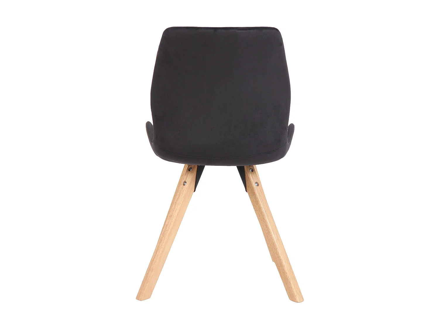 Lot de 2  chaise salle à manger - Velours - Noir - Luna