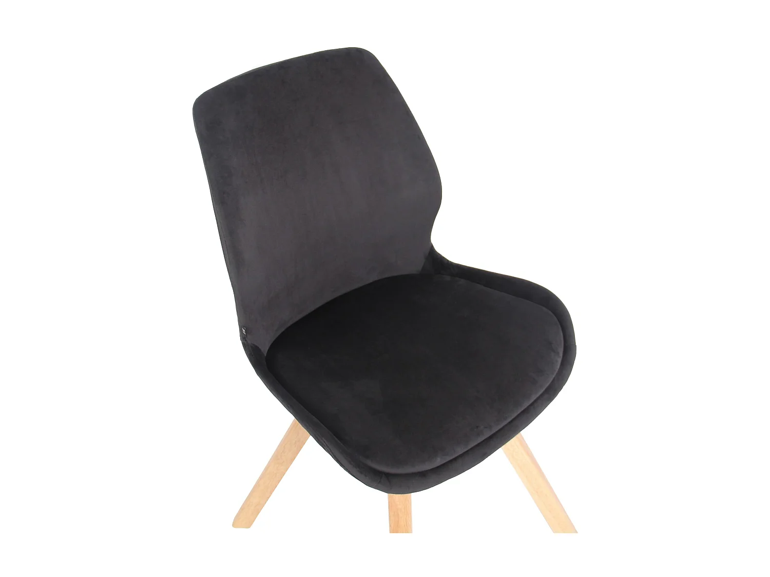 Lot de 2  chaise salle à manger - Velours - Noir - Luna