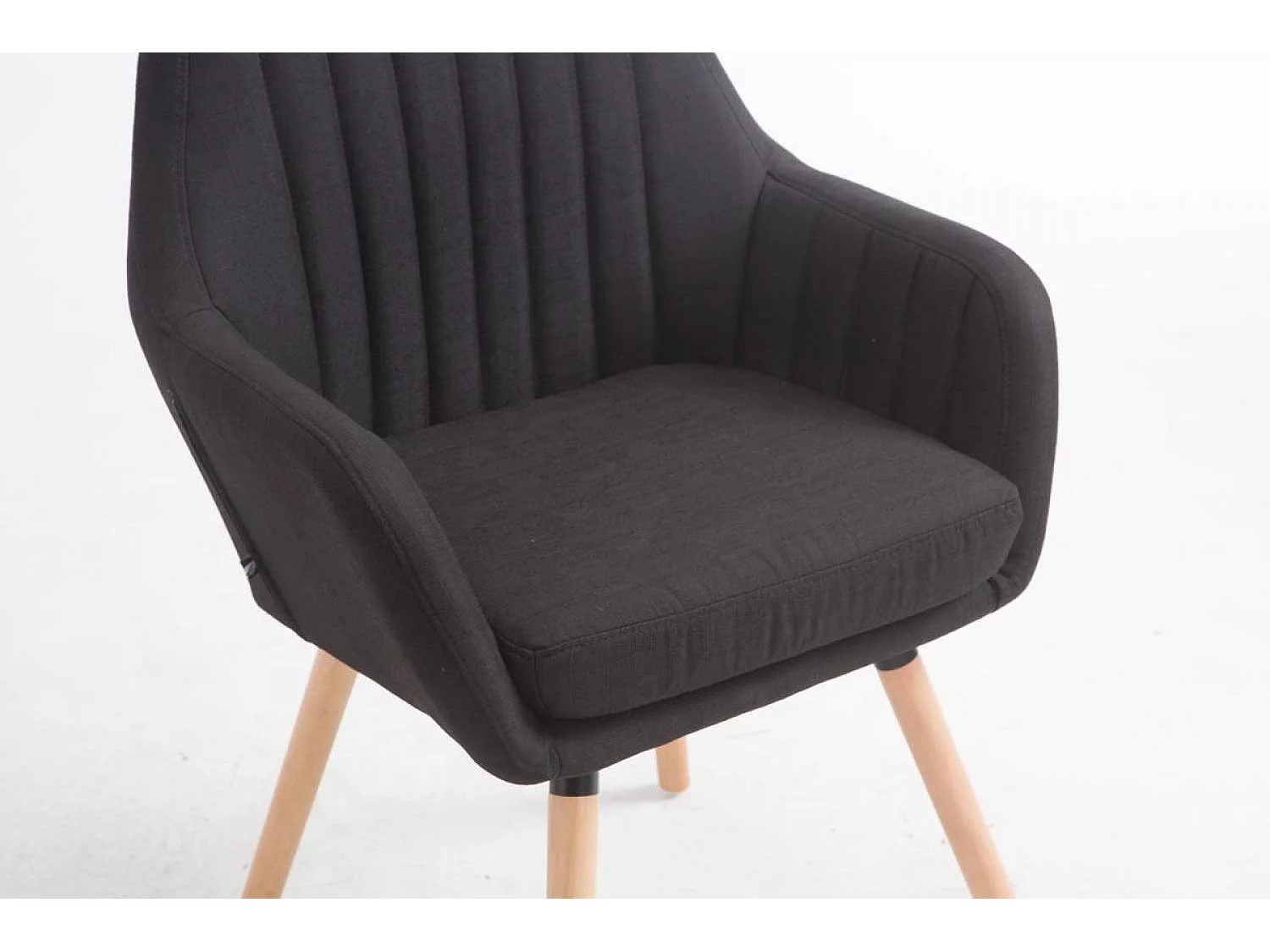 Chaise gondole - Tissu & Bois - Noir - Florian