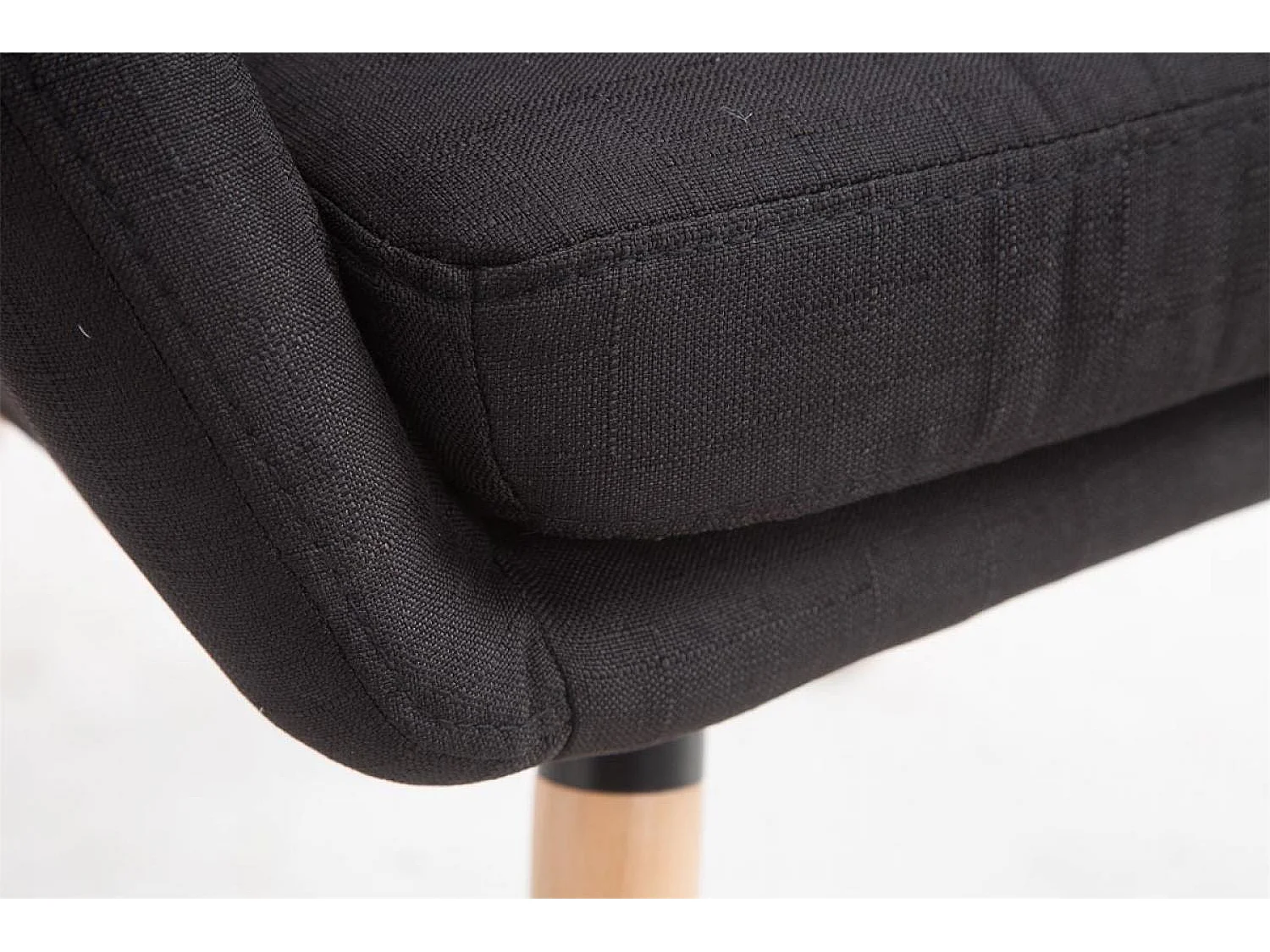 Chaise gondole - Tissu & Bois - Noir - Florian