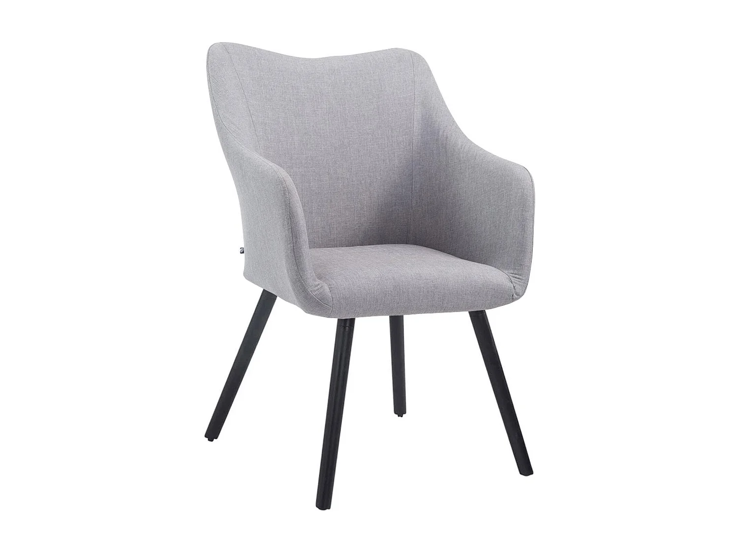 chaises avec accoudoirs - Tissu & Noir - Gris - McCoy V2