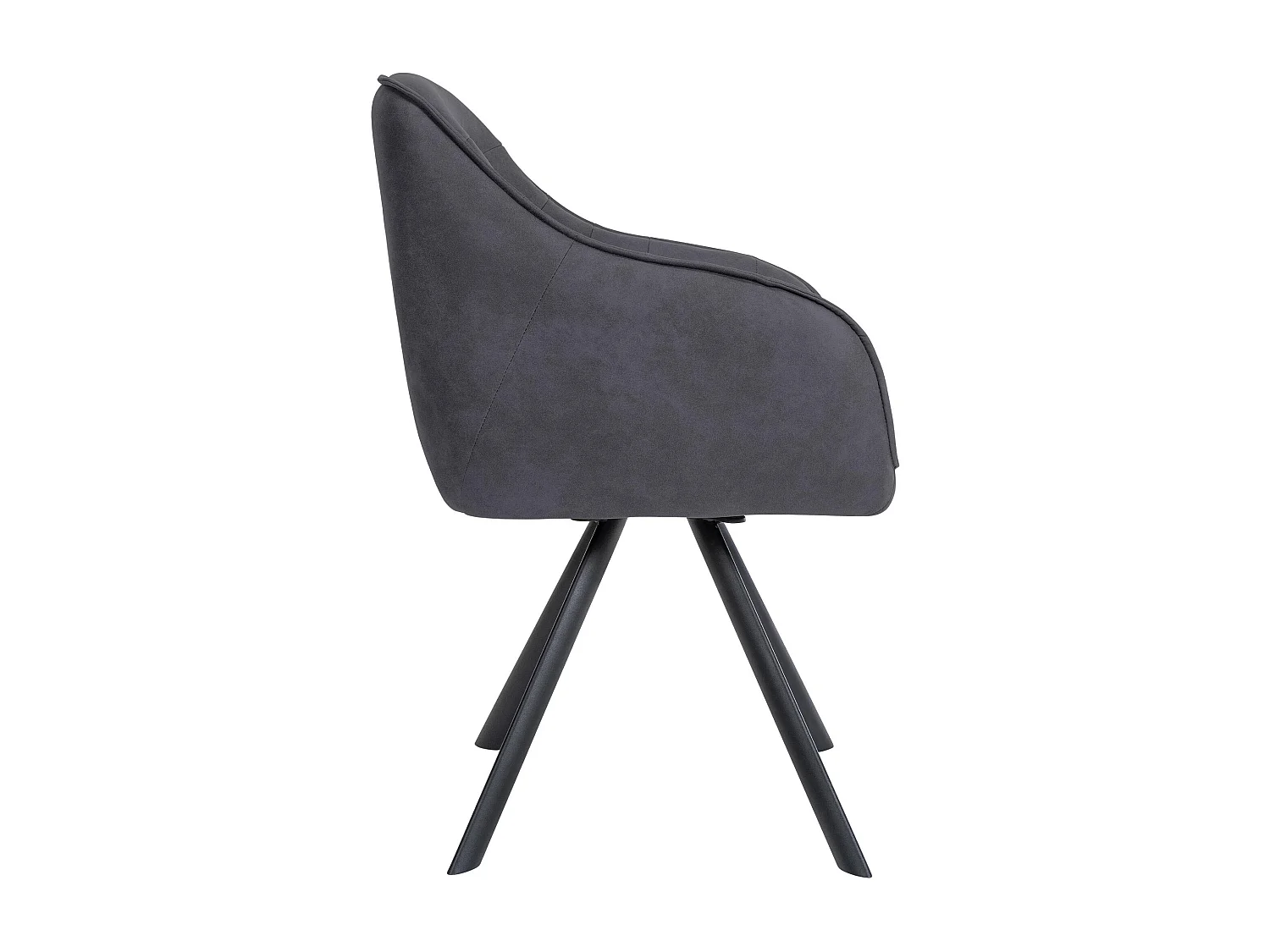 chaises avec accoudoirs - Tissu vintage - Noir - Russel