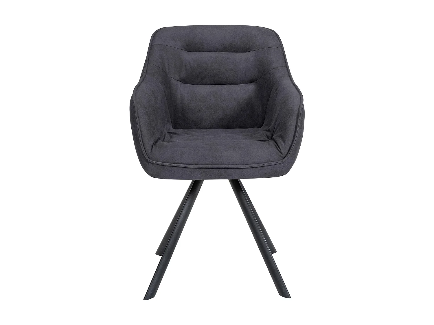 chaises avec accoudoirs - Tissu vintage - Noir - Russel