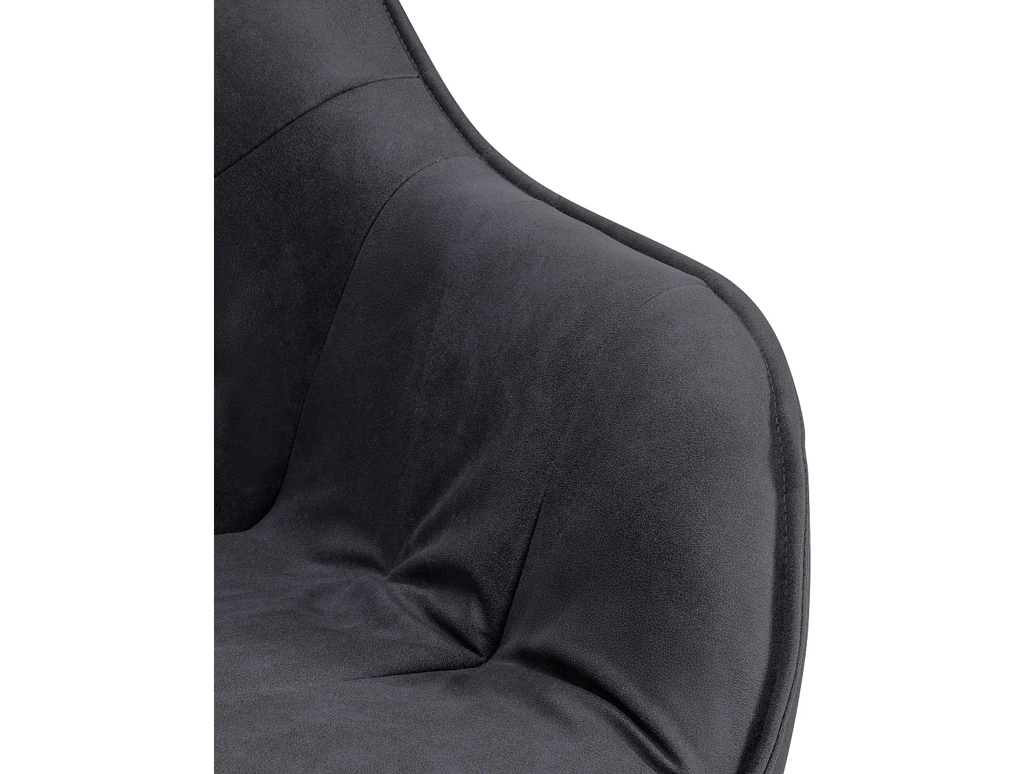 chaises avec accoudoirs - Tissu vintage - Noir - Russel