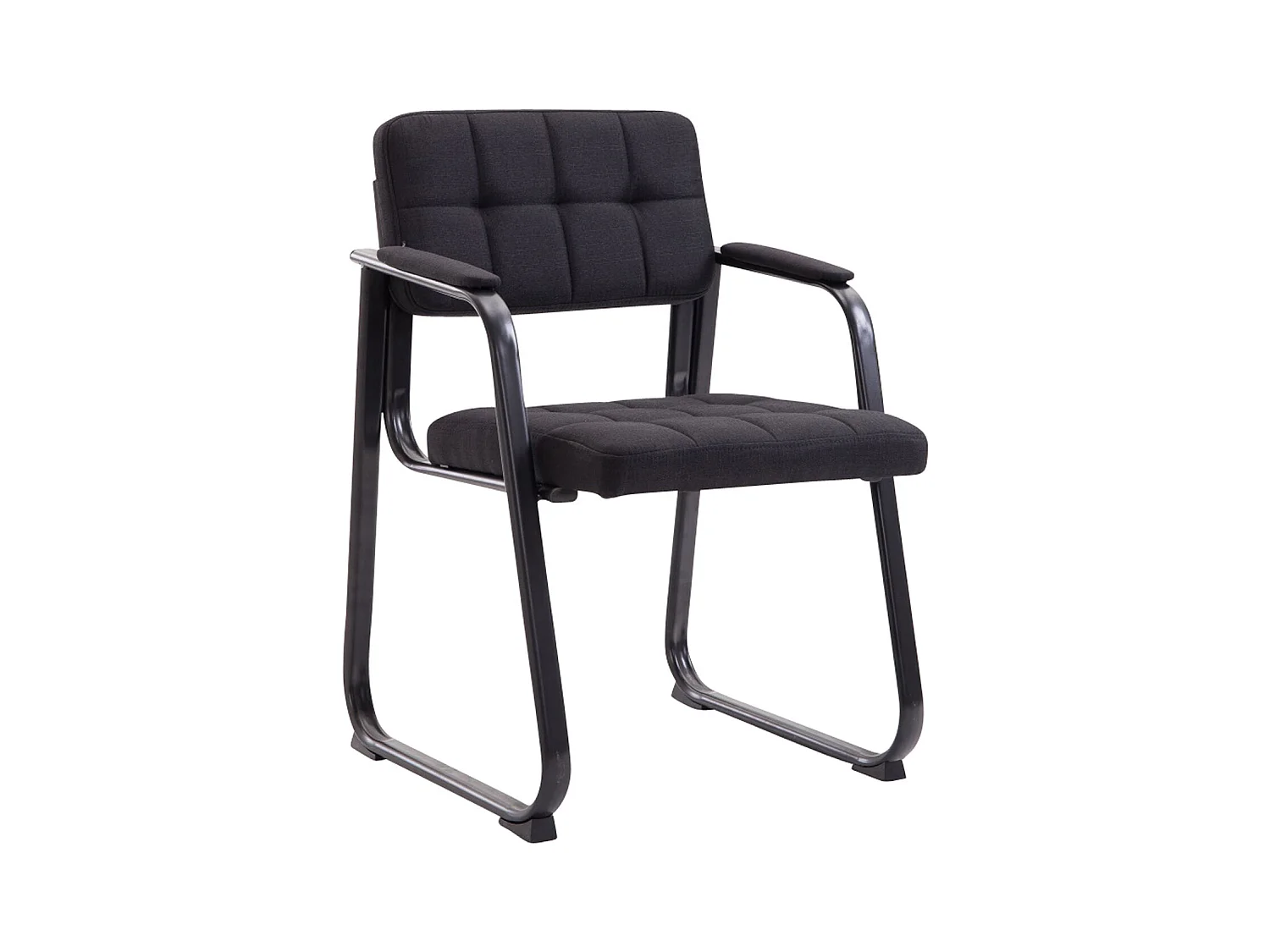 chaises avec accoudoirs - Tissu & Blanc - Noir - Canada B