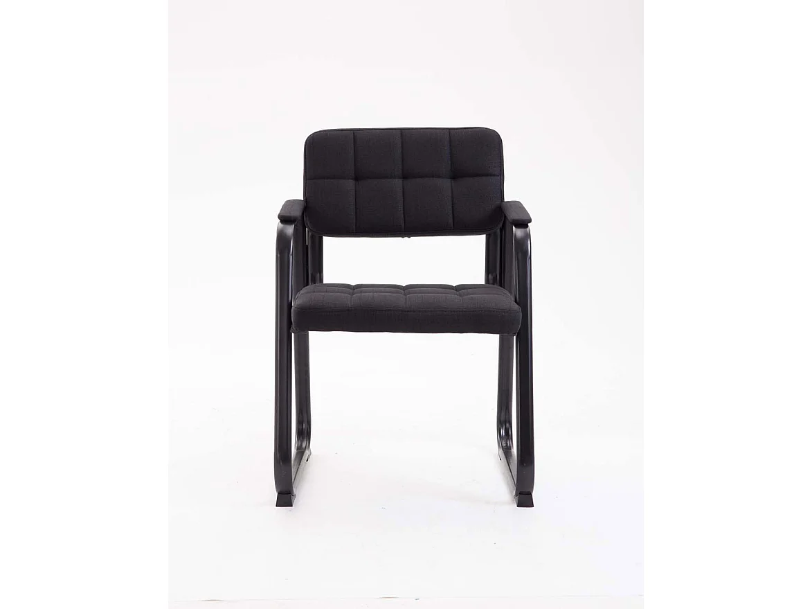 chaises avec accoudoirs - Tissu & Blanc - Noir - Canada B