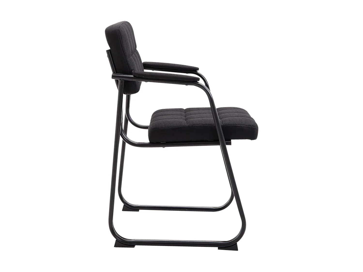 chaises avec accoudoirs - Tissu & Noir - Noir - Canada B