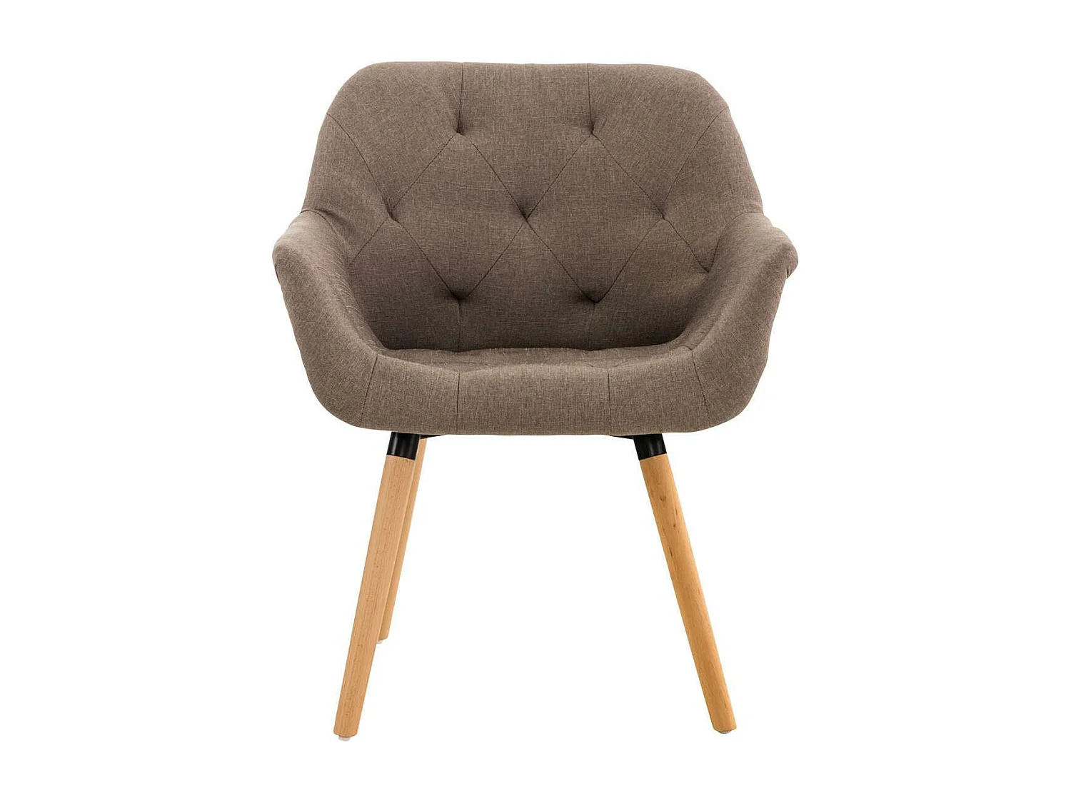 chaises avec accoudoirs - Tissu & Nature - Taupe - Cassidy