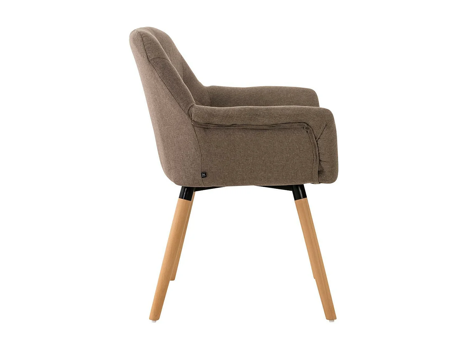 chaises avec accoudoirs - Tissu & Nature - Taupe - Cassidy