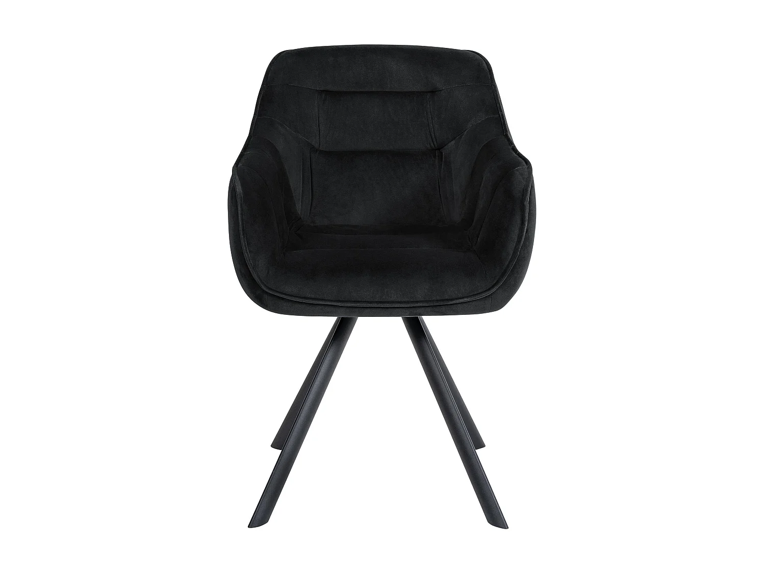 chaises avec accoudoirs - Velours - Noir - Russel