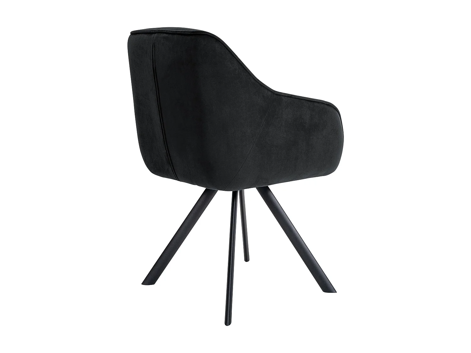 chaises avec accoudoirs - Velours - Noir - Russel