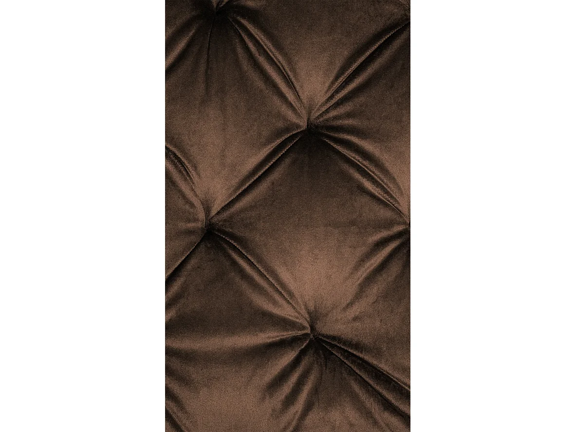 Lot de 2  chaises avec accoudoirs - Velours - Marron - Stanley