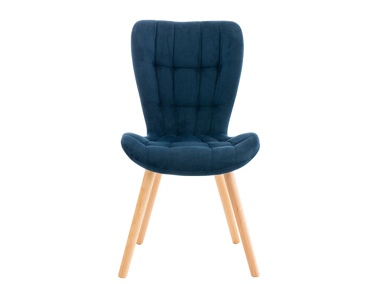 chaise salle à manger - Velours - Bleu - Elda