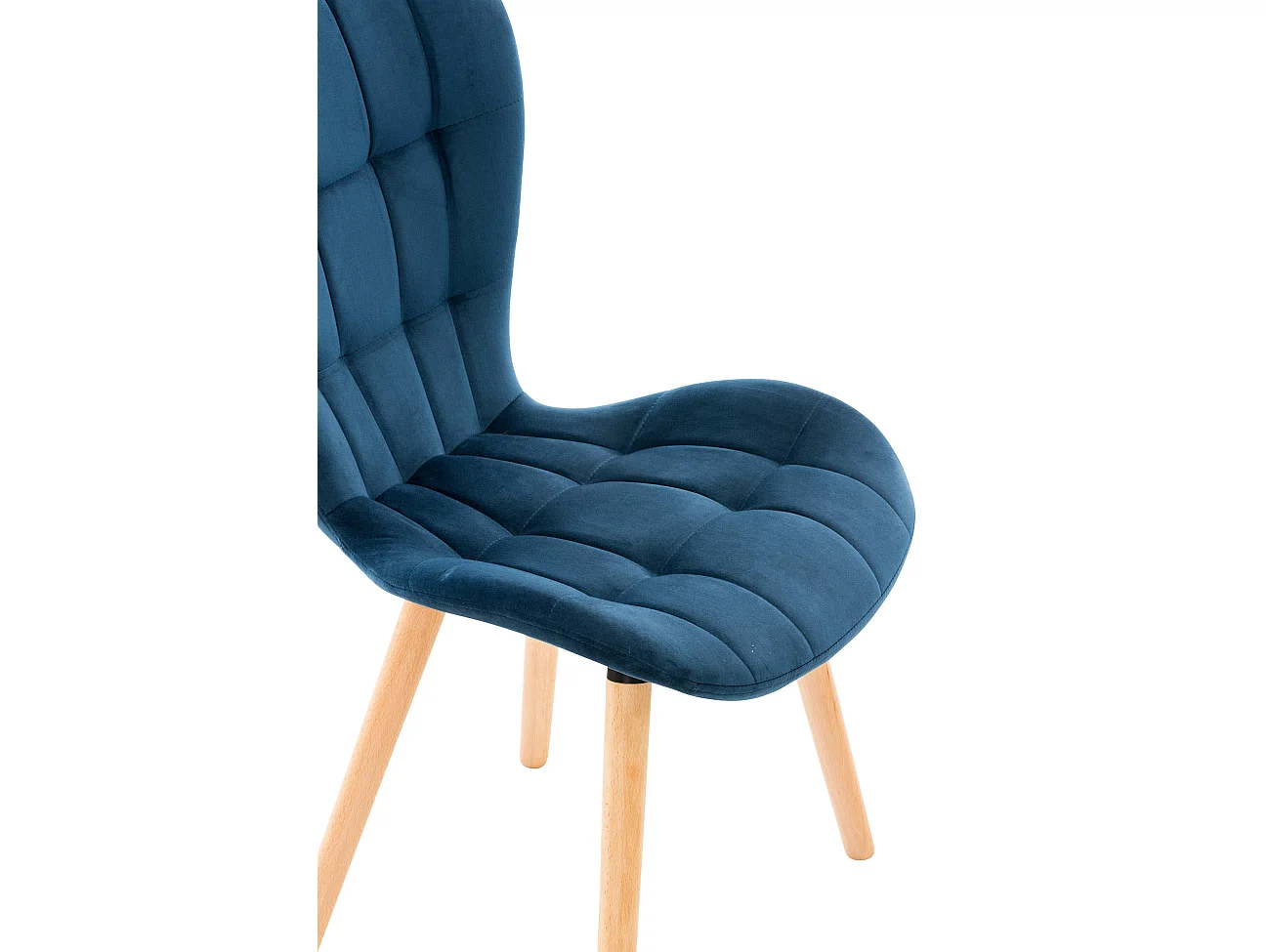 chaise salle à manger - Velours - Bleu - Elda