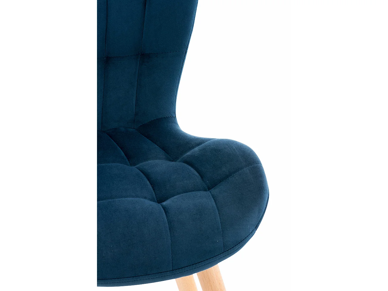 chaise salle à manger - Velours - Bleu - Elda