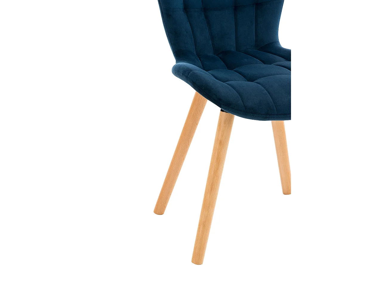 chaise salle à manger - Velours - Bleu - Elda