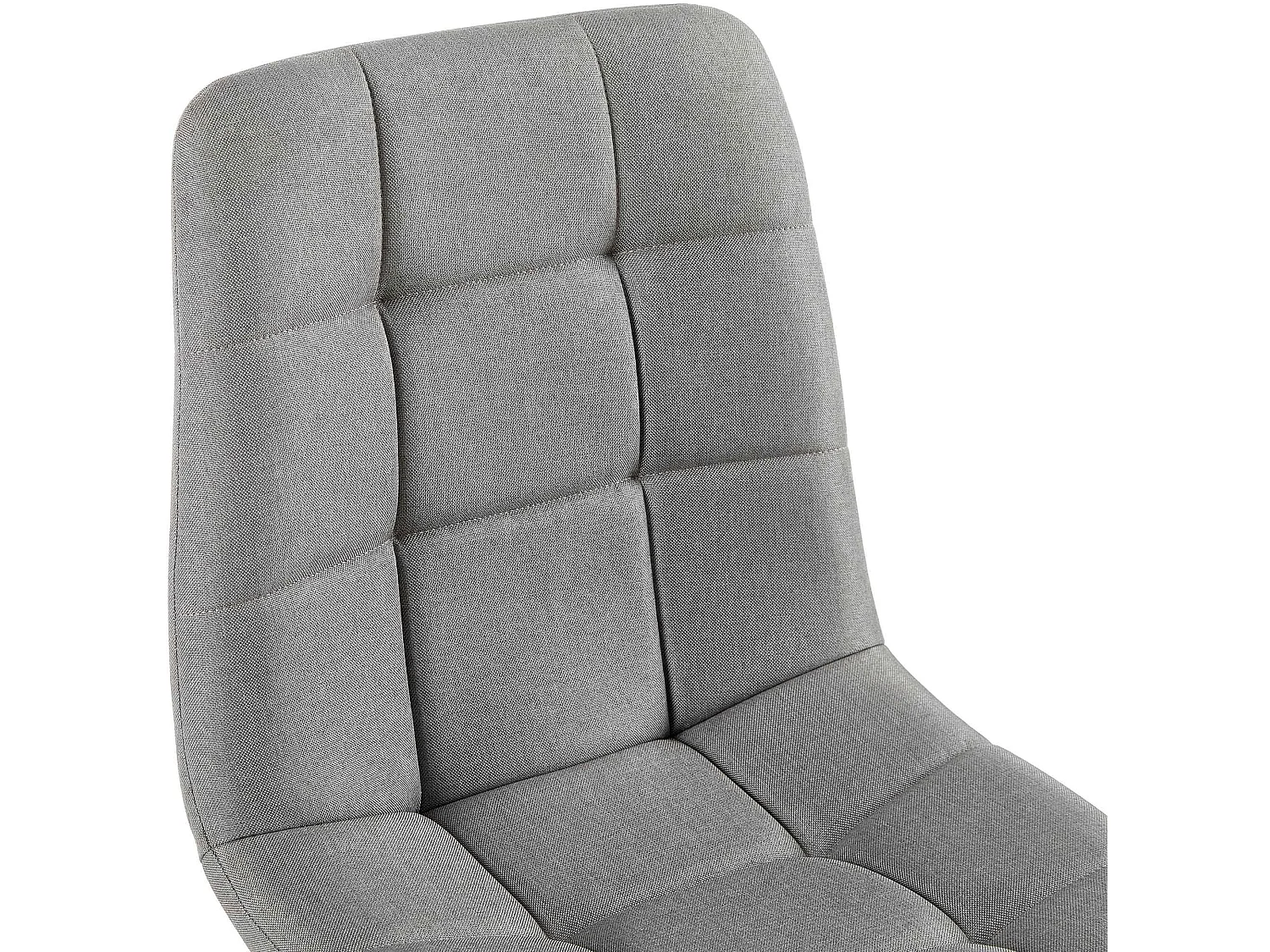 Lot de 4  chaise salle à manger - Tissu - Gris clair - Antibes