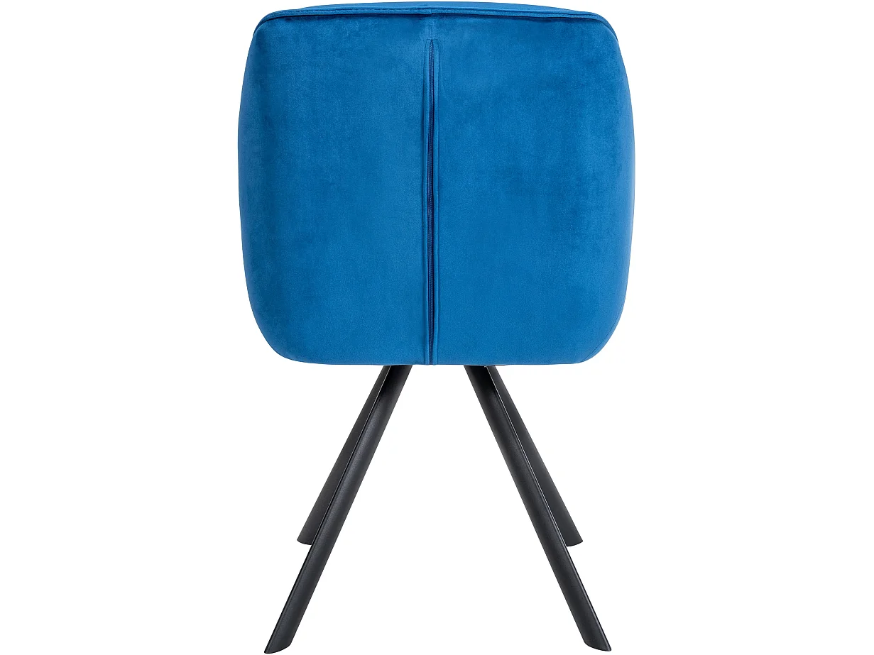 Stoel met armleuningen - Fluweel - blauw - Russel