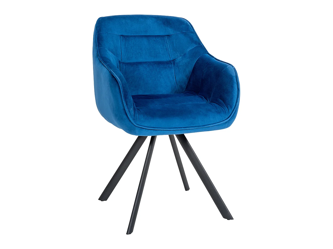 chaises avec accoudoirs - Velours - Bleu - Russel