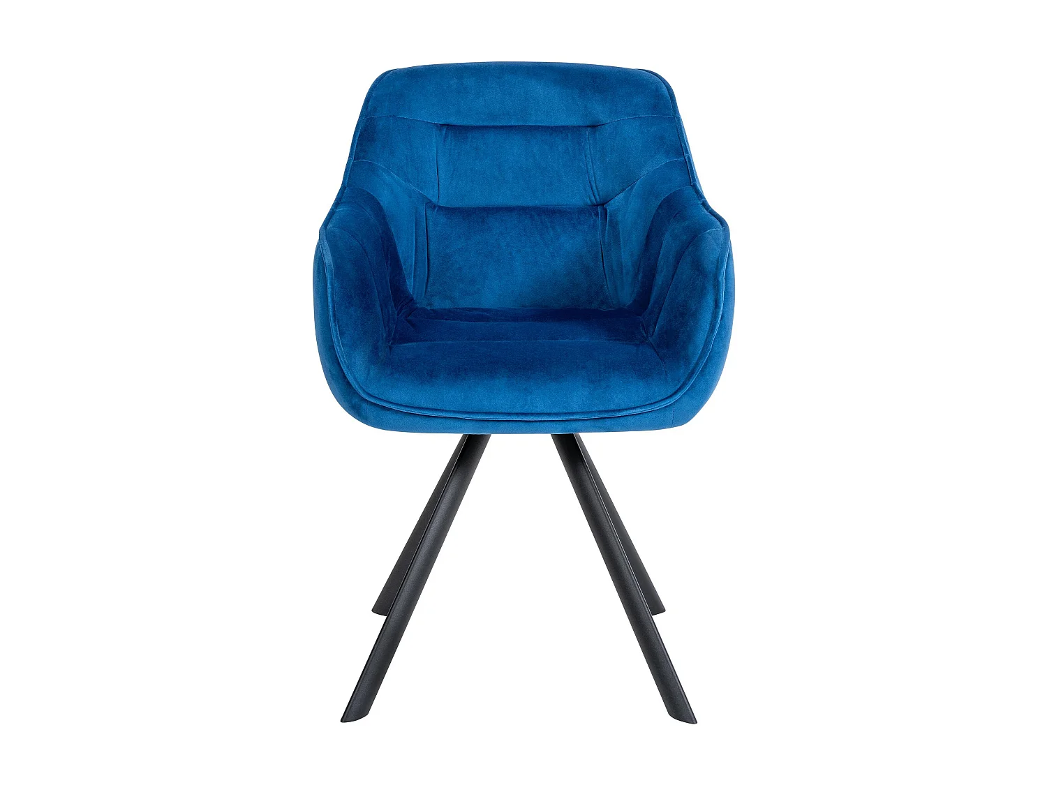 chaises avec accoudoirs - Velours - Bleu - Russel