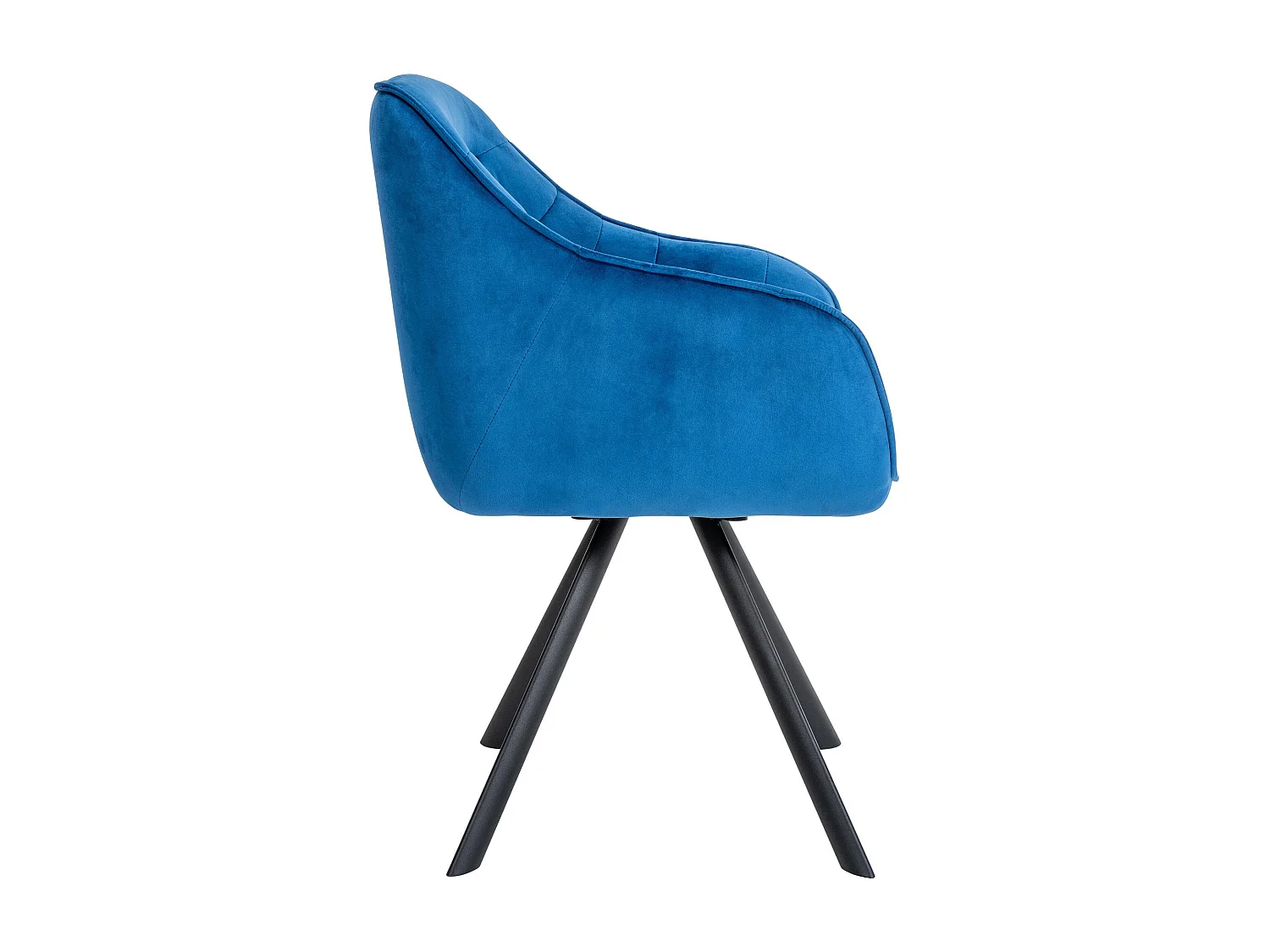 chaises avec accoudoirs - Velours - Bleu - Russel