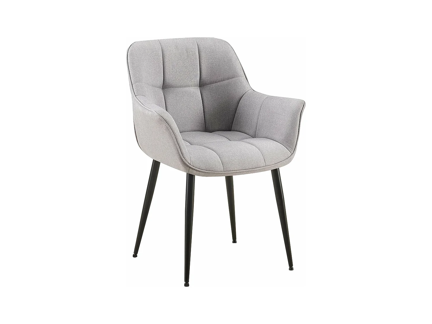 chaises avec accoudoirs - Tissu - Gris - Roseville