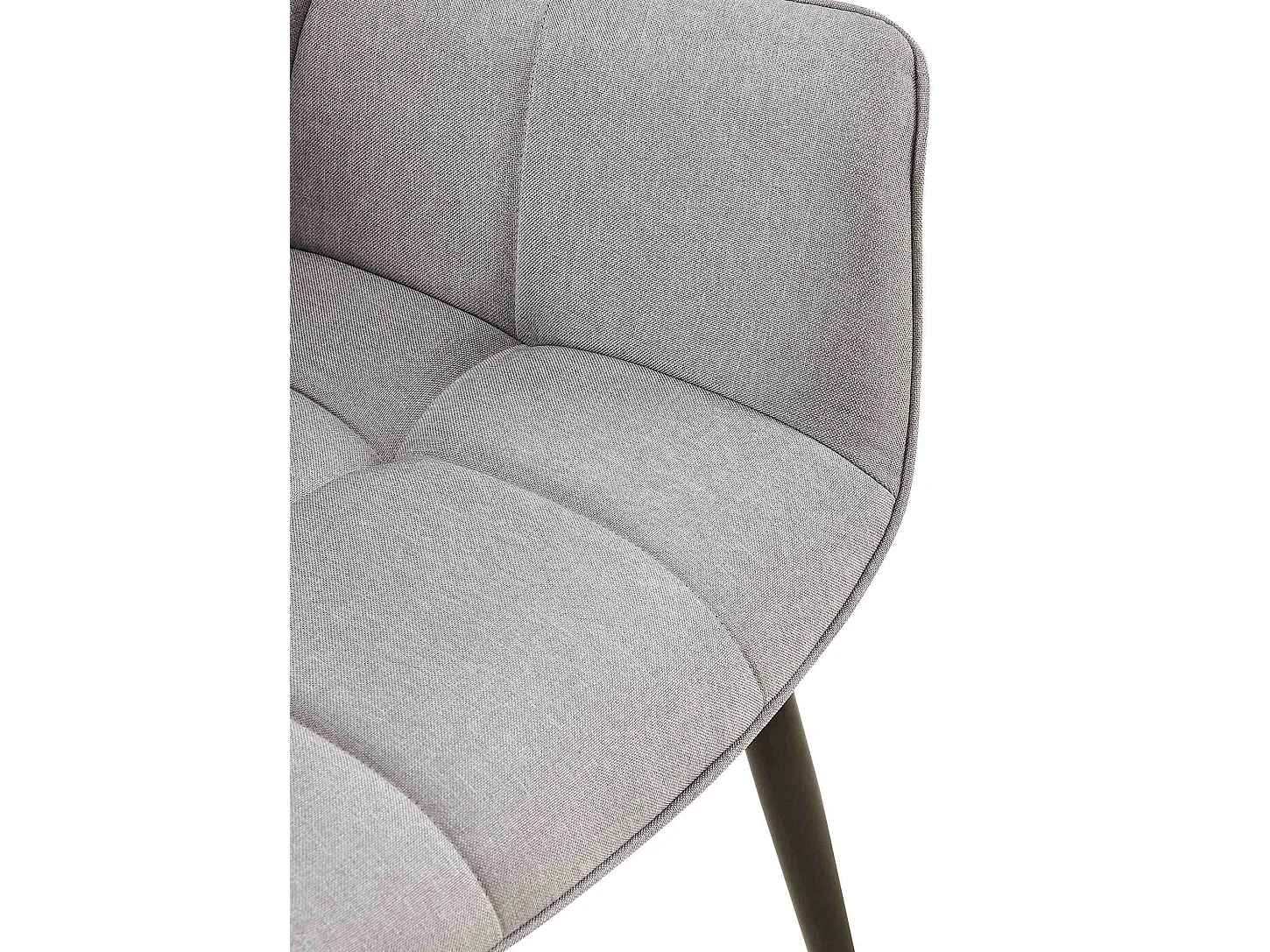 chaises avec accoudoirs - Tissu - Gris - Roseville