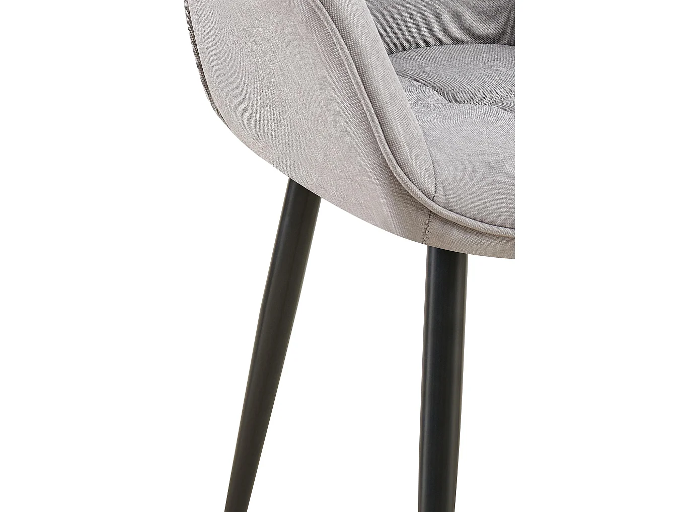 chaises avec accoudoirs - Tissu - Gris - Roseville