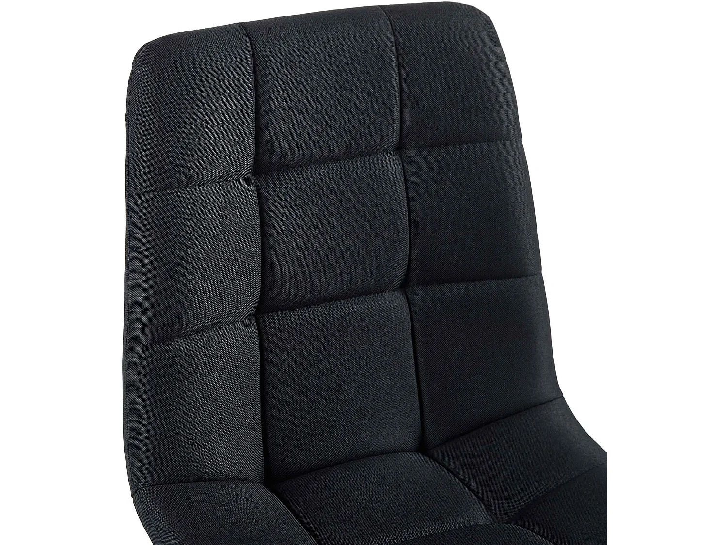 Lot de 4  chaise salle à manger - Tissu - Noir - Antibes