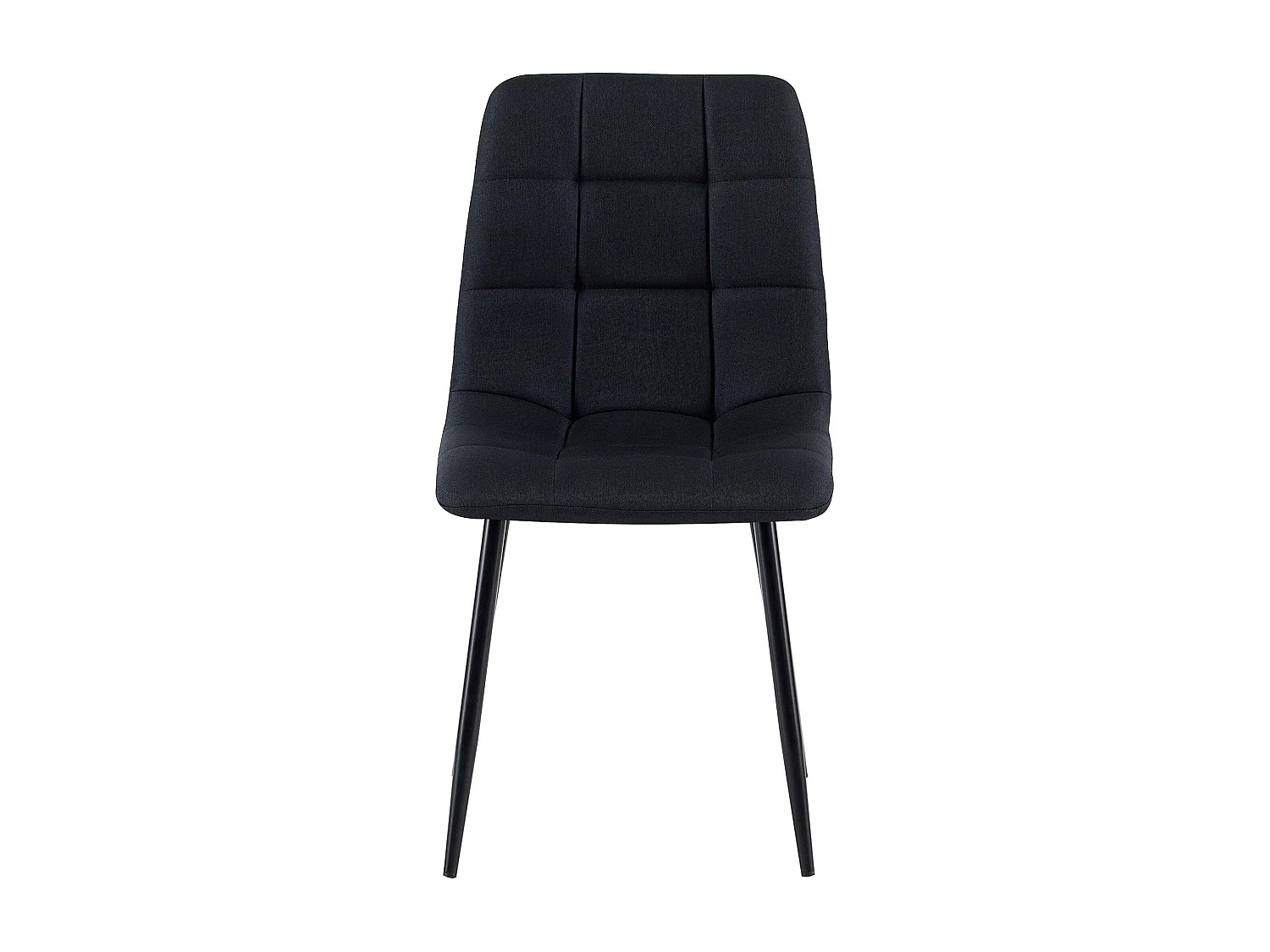 Lot de 4  chaise salle à manger - Tissu - Noir - Antibes