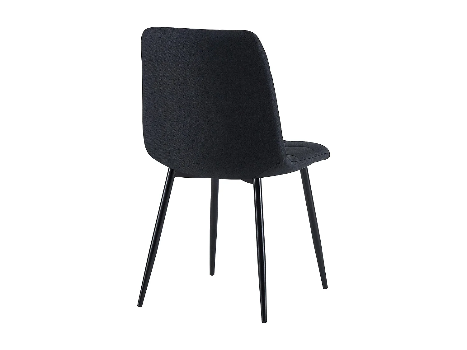 Lot de 4  chaise salle à manger - Tissu - Noir - Antibes