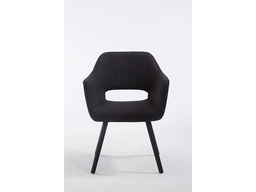 Chaise gondole - Tissu & Bois - Noir - Auckland