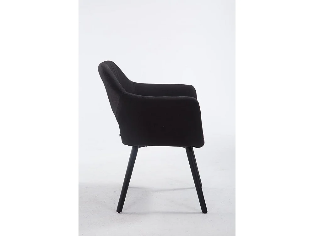 Chaise gondole - Tissu & Bois - Noir - Auckland