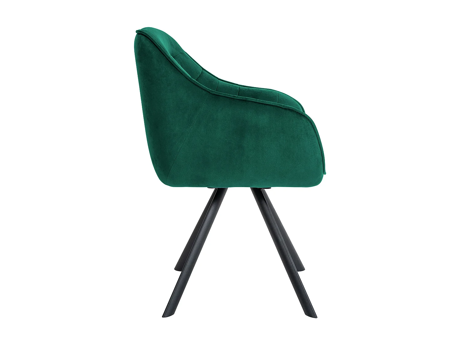 Stoel met armleuningen - Fluweel - groen - Russel