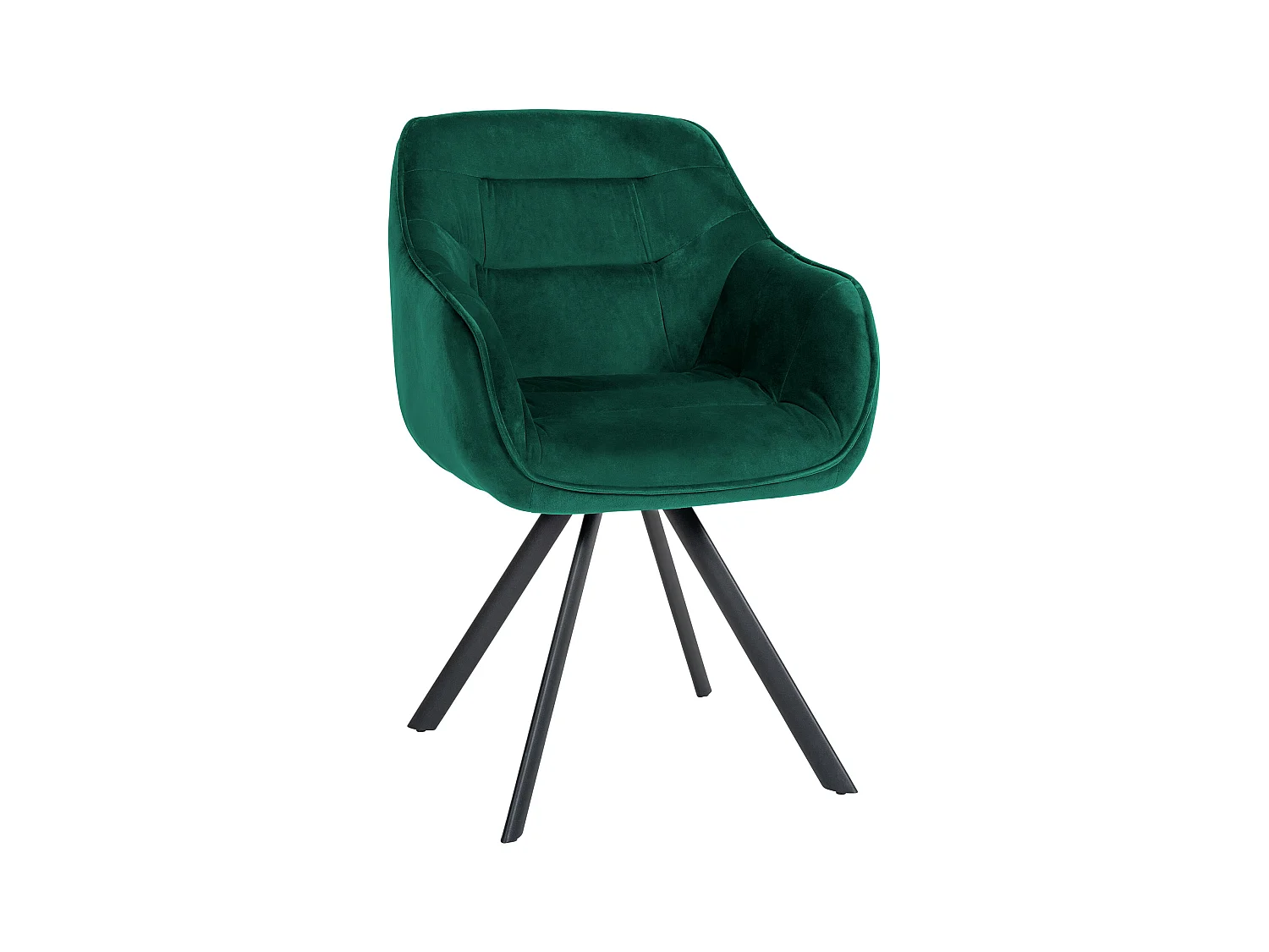chaises avec accoudoirs - Velours - Vert - Russel