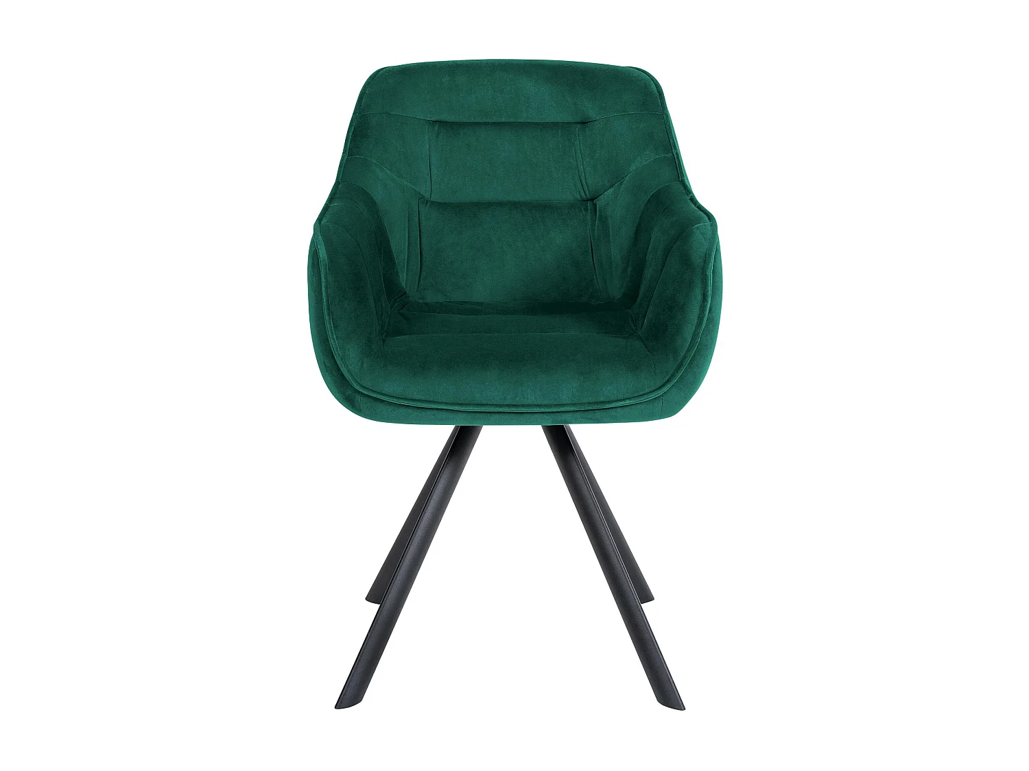 chaises avec accoudoirs - Velours - Vert - Russel