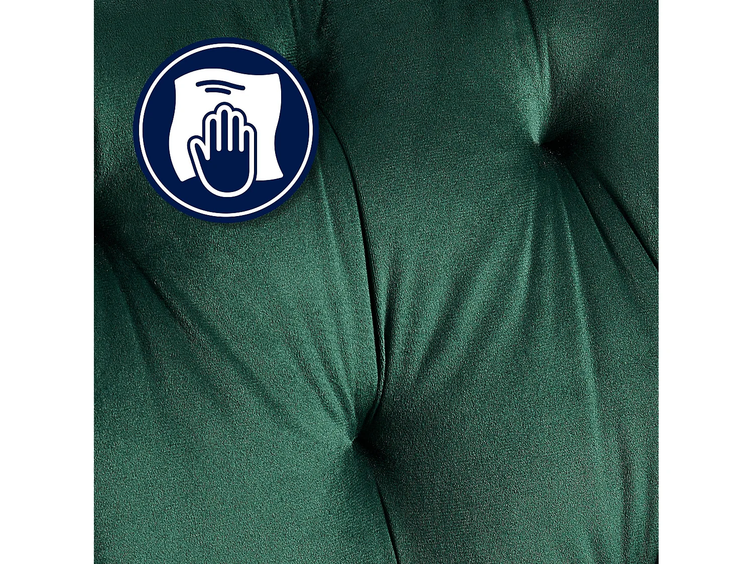 Stoel met armleuningen - Fluweel - groen - Cassis