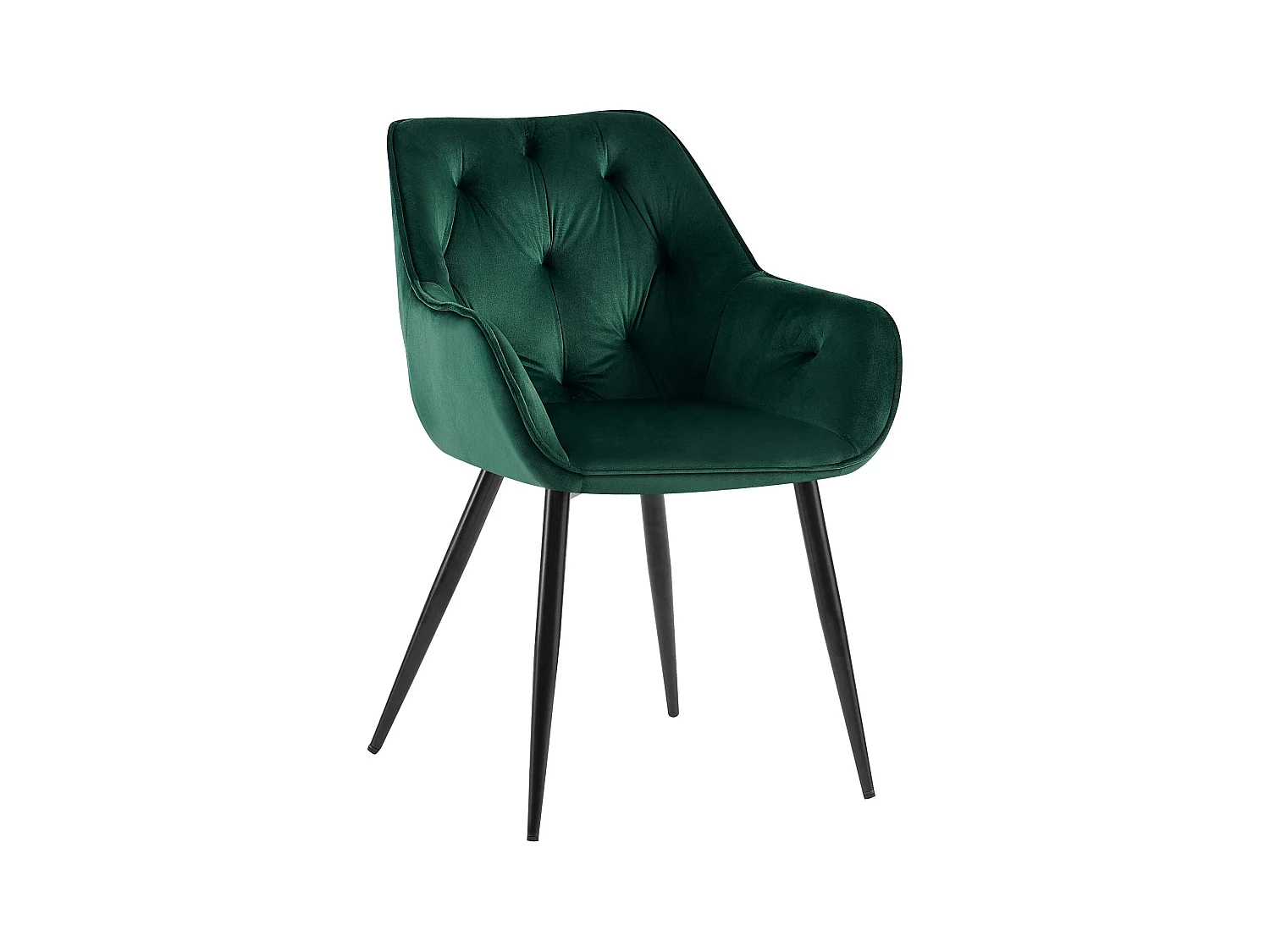 chaises avec accoudoirs - Velours - Vert - Cassis