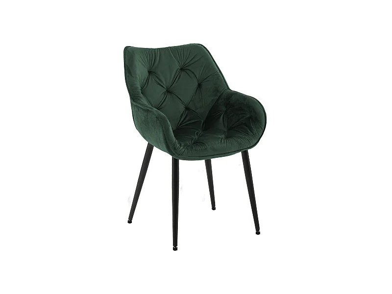 chaises avec accoudoirs - Velours - Vert - Tanna