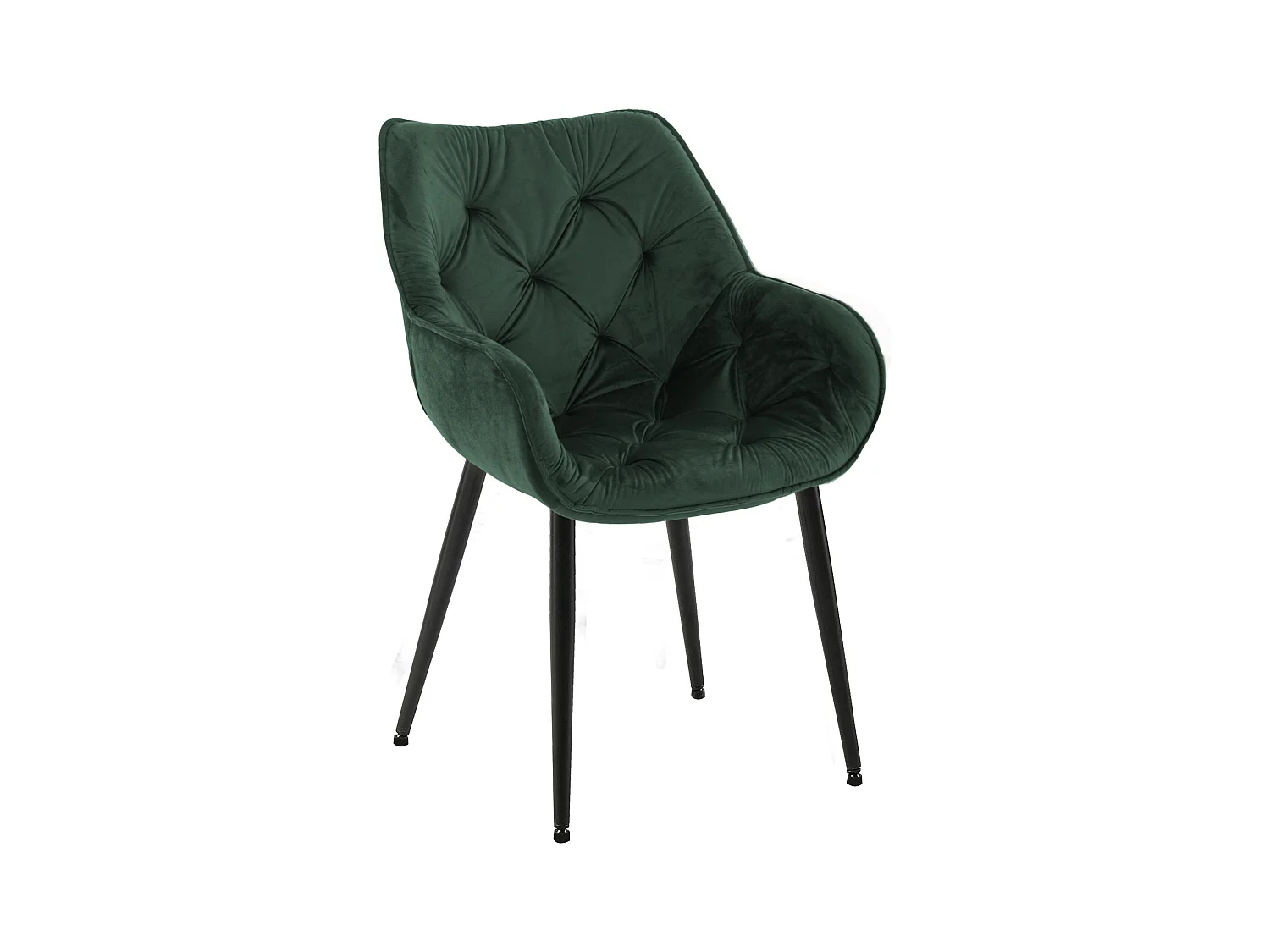 chaises avec accoudoirs - Velours & Blanc - Vert - Tanna