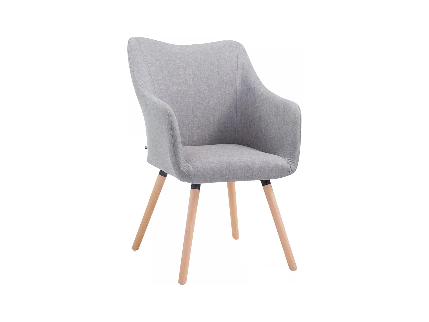 chaises avec accoudoirs - Tissu & Nature - Gris - McCoy V2