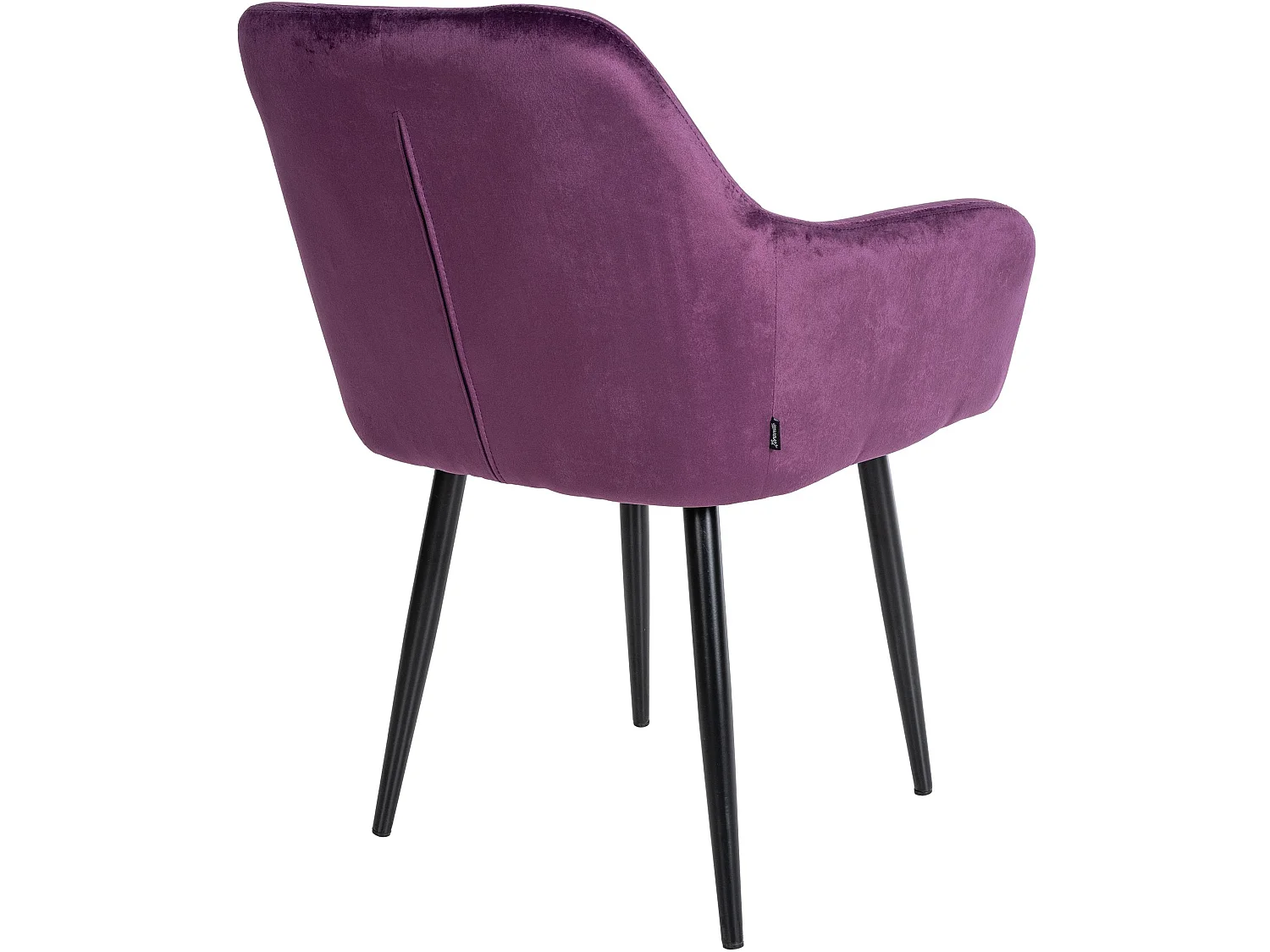 Lot de 2  Chaise gondole - Velours & Métal - Violet - Stanley
