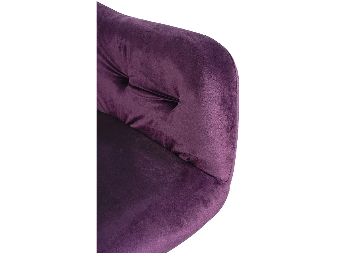 Lot de 2  Chaise gondole - Velours & Métal - Violet - Stanley